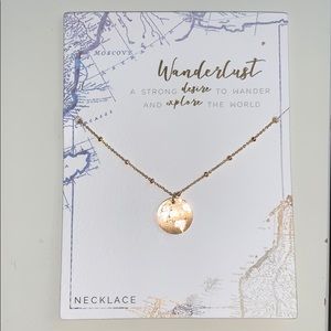 wanderlust world necklace